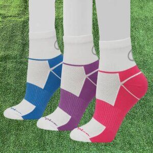 Champion Double Dry Colorblock Running Sports Ankle 3-Pairs Socks Size 5-9 NEW